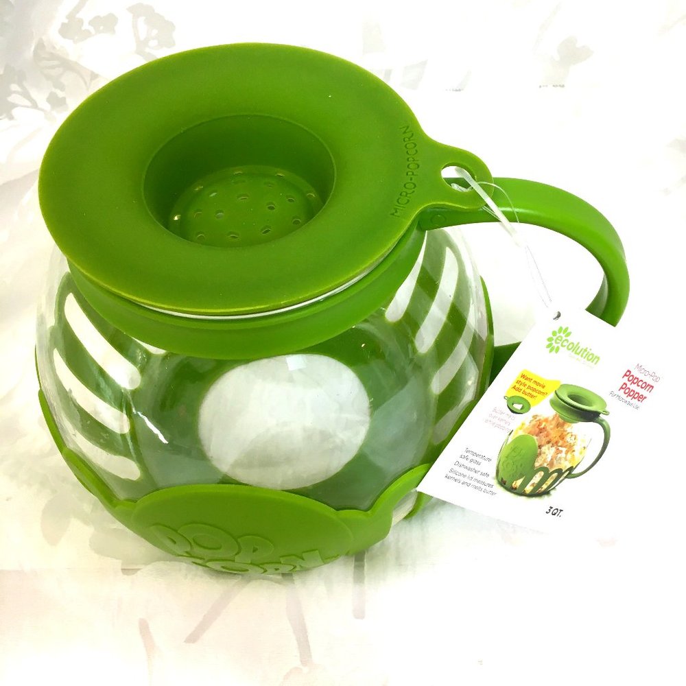 * POPCORN Maker Ecolution Microwave Glass NWT